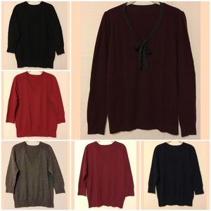 🛍 BUNDLE 🛍 6 LOFT V-Neck 3/4 Sleeve Sweaters